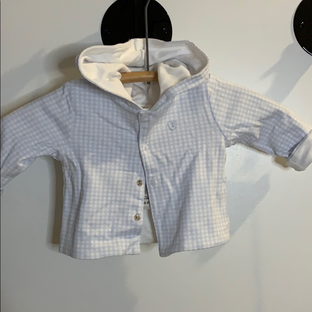 Absorba reversible gingham snap hoodie